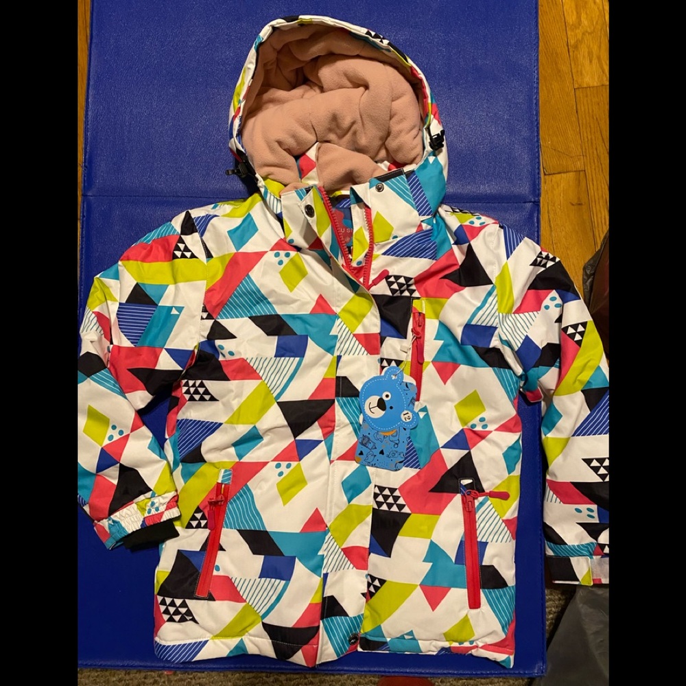 2014 Girls Boys Windproof Skiing Jackets+ Ski Bib Pants Overalls Set